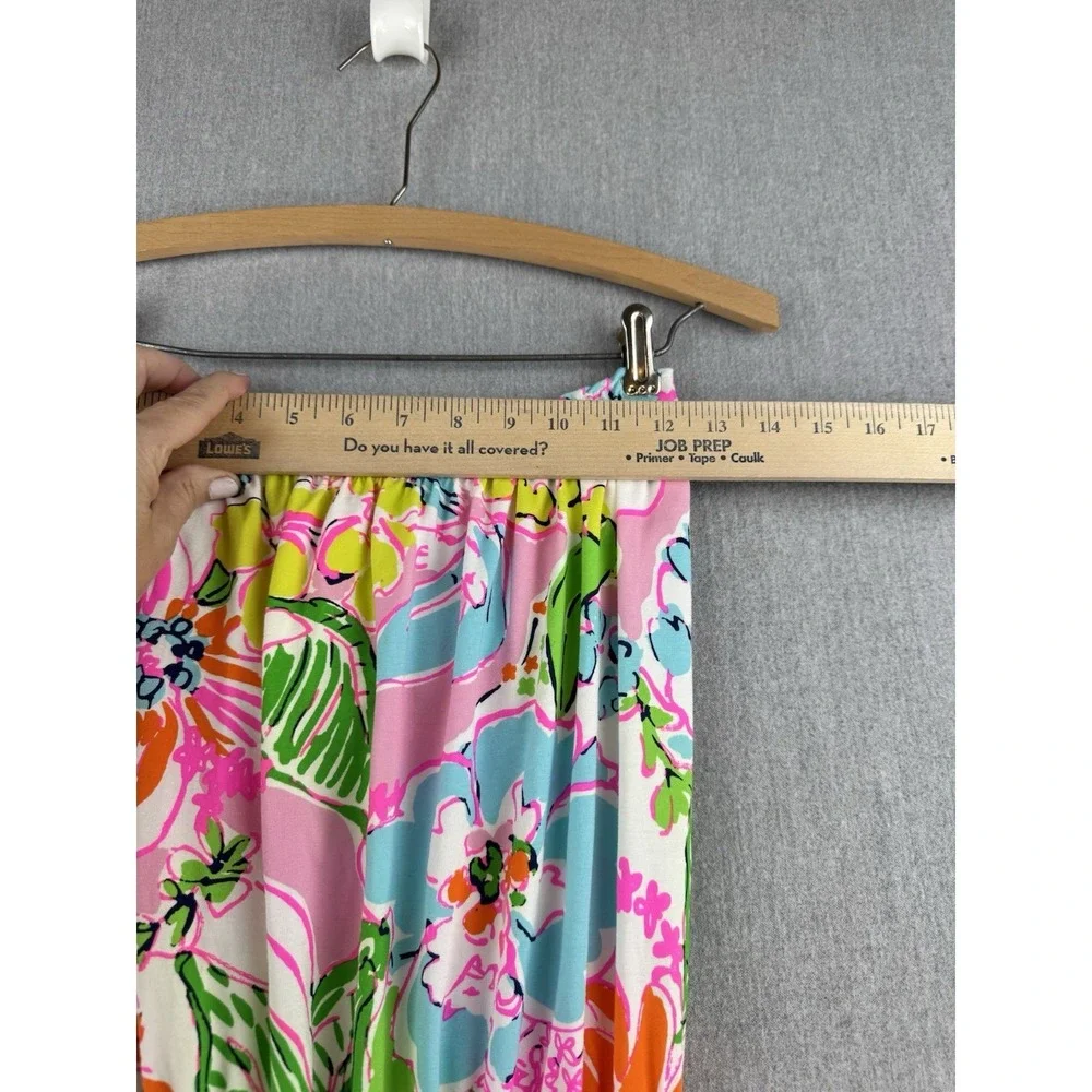 Lilly Pulitzer Target Strapless Maxi Dress Large Pink Floral Tropical Boho - Picture 5 of 16